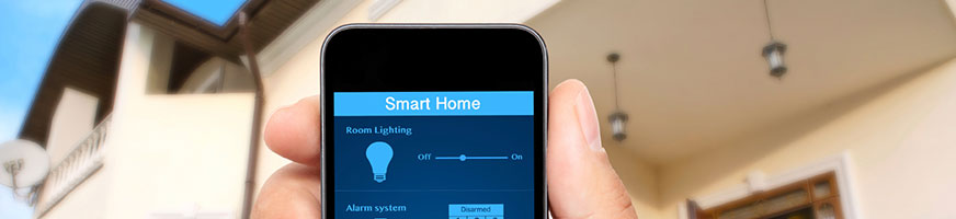 aplicación de seguridad para el hogar que se usa en un teléfono inteligente