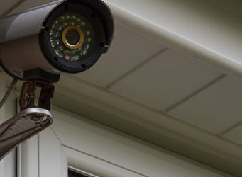 Home Security Monitoring Cameras In Front Of Home